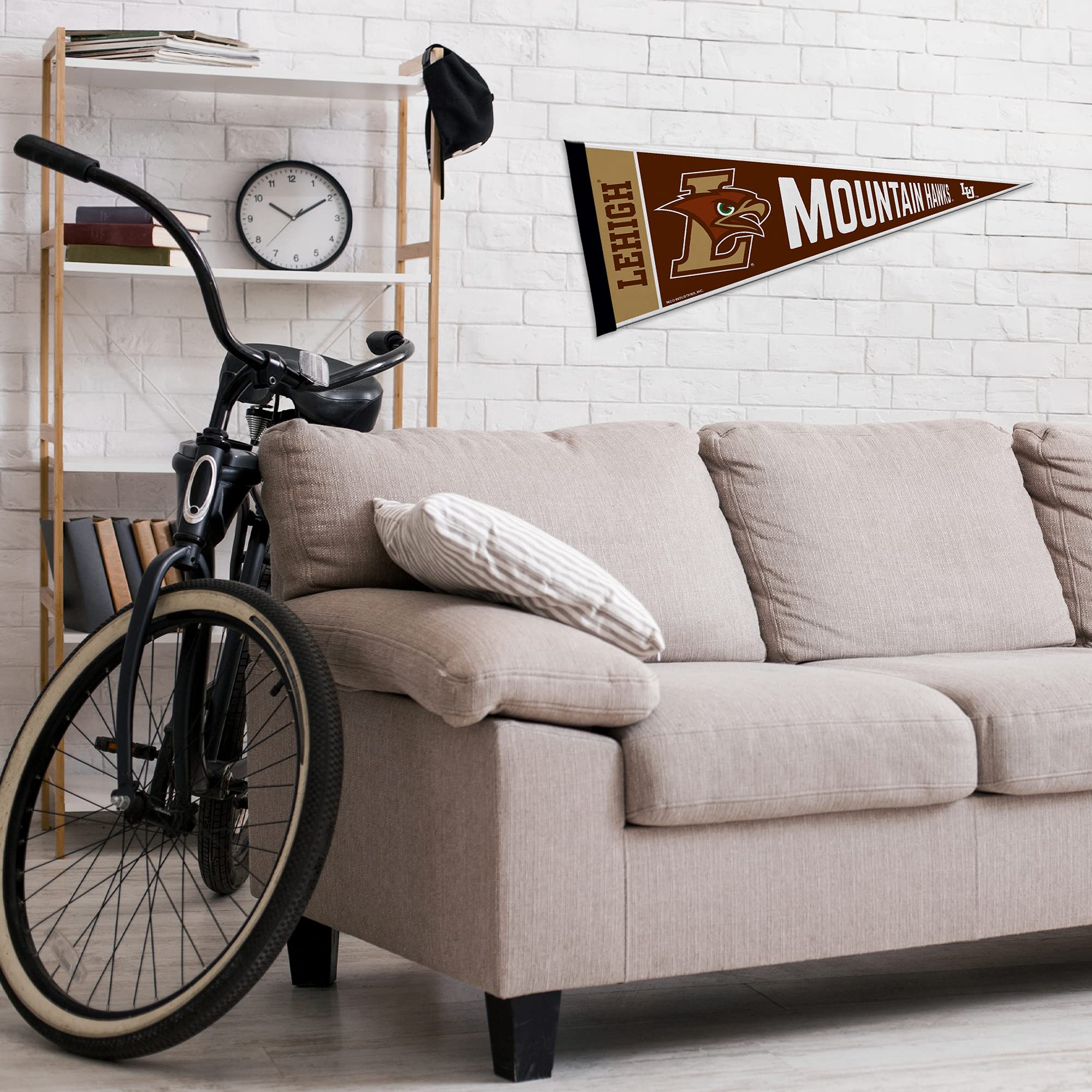 Rico Industries Ncaa Lehigh Mountain Hawks Exclusive 12'' X 30'' Felt Wall D  Cor Pennant - Great For Home/Bed Room/Man Cave D