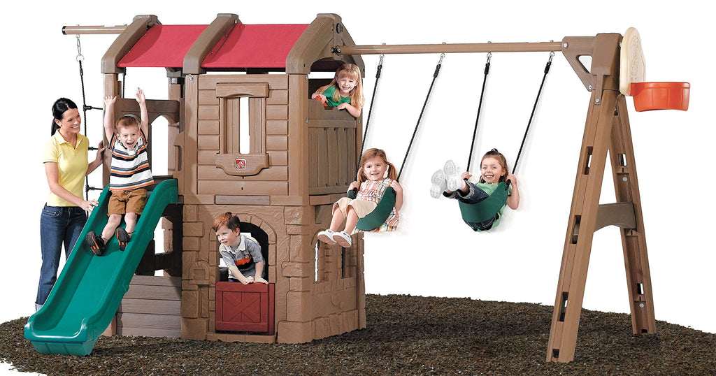 Step2 Naturally Playful Adventure Lodge Swing Set and Play Center