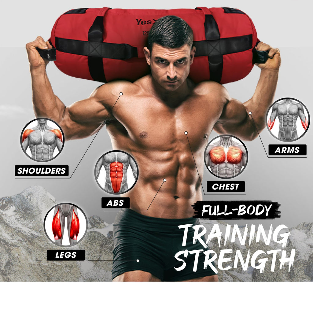Yes4All Workout Sandbags, Heavy Duty Sandbags For Fitness, Conditioning, Mma & Combat Sports - Army Green - M
