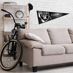 Rico Industries Nfl Football Las Vegas Raiders Primary 12'' X 30'' Felt Wall D  Cor Pennant - Great For Home/Bed Room/Man Cave D