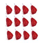 Windy City Novelties 12 Pack Red Cheerleader Pom Poms  Cheerleading Supplies Team Spirit Team Colors Sporting Events Halloween S