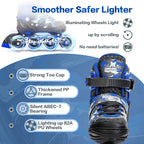 Kuxuan Skates Adjustable Inline Skates For Kids And Youth With Full Light Up Wheels Camo Outdoor Fun Illuminating Skates For Gir