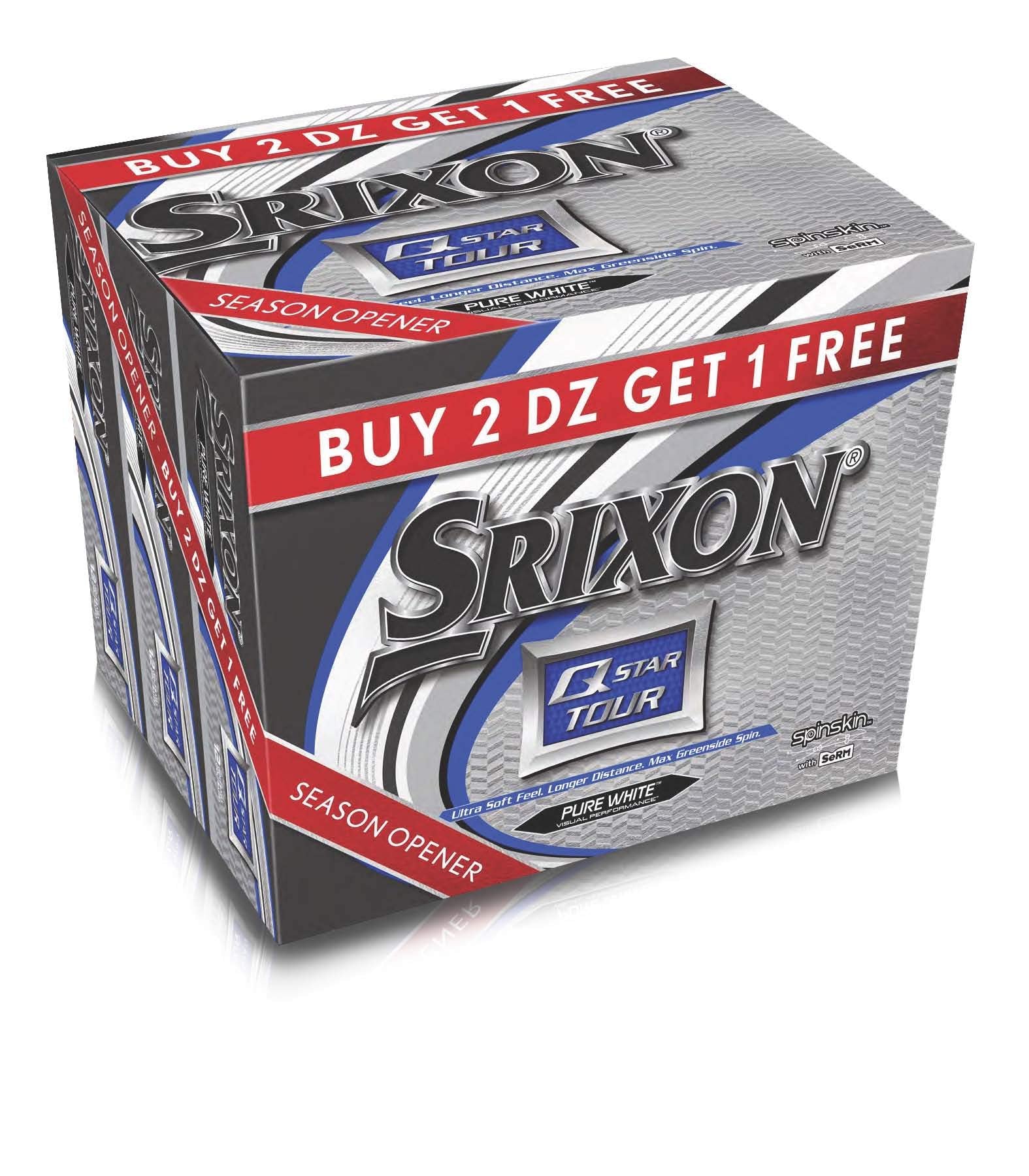 Srixon Q-Star Tour 3 Golf Balls, Whtie (Three Dozen)