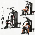 Multifunctional Home Gym Equipment with 150LB Weight Stack - Full Body Workout Machine for Strength Training, Home Gym Weight Ma