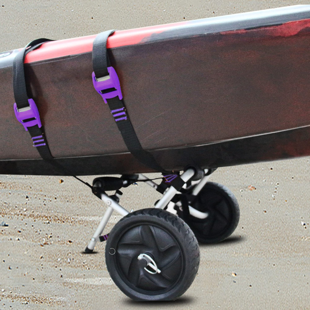 Asmsw Kayak Cart Canoe Paddleboard Sup Trolley Carrier With No-Flat Wheels 100Lbs Capacity