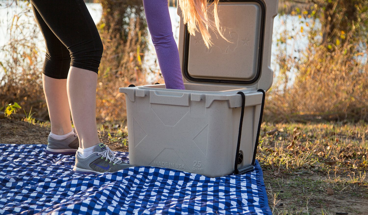 Bison Coolers Tan 25 Quart Cooler  Made In The Usa