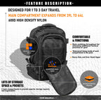 Miramrax Tactical Backpack Military Army Daypack - Assault Pack For Men Molle Backpacks Bug Out Bag 3 Day Pack For Hiking Campin