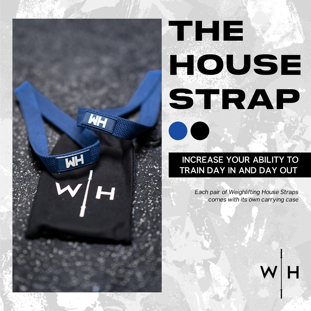 Weightlifting House Lifting Wrist Straps - Hand Wraps For Olympic Lifting, Snatch, Pulls, And Deadlift Straps - Grip Strength Tr