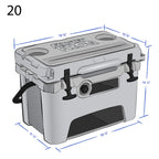 Frosted Frog Desert Camo 20 Quart Ice Chest Heavy Duty High Performance Roto-Molded Commercial Grade Insulated Cooler