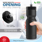 50 Strong Bike Water Bottle Holder And Bottle Combo | 2-Pack Bike Water Bottles & Water Bottle Cage | 22 Oz Sports Squeeze Water