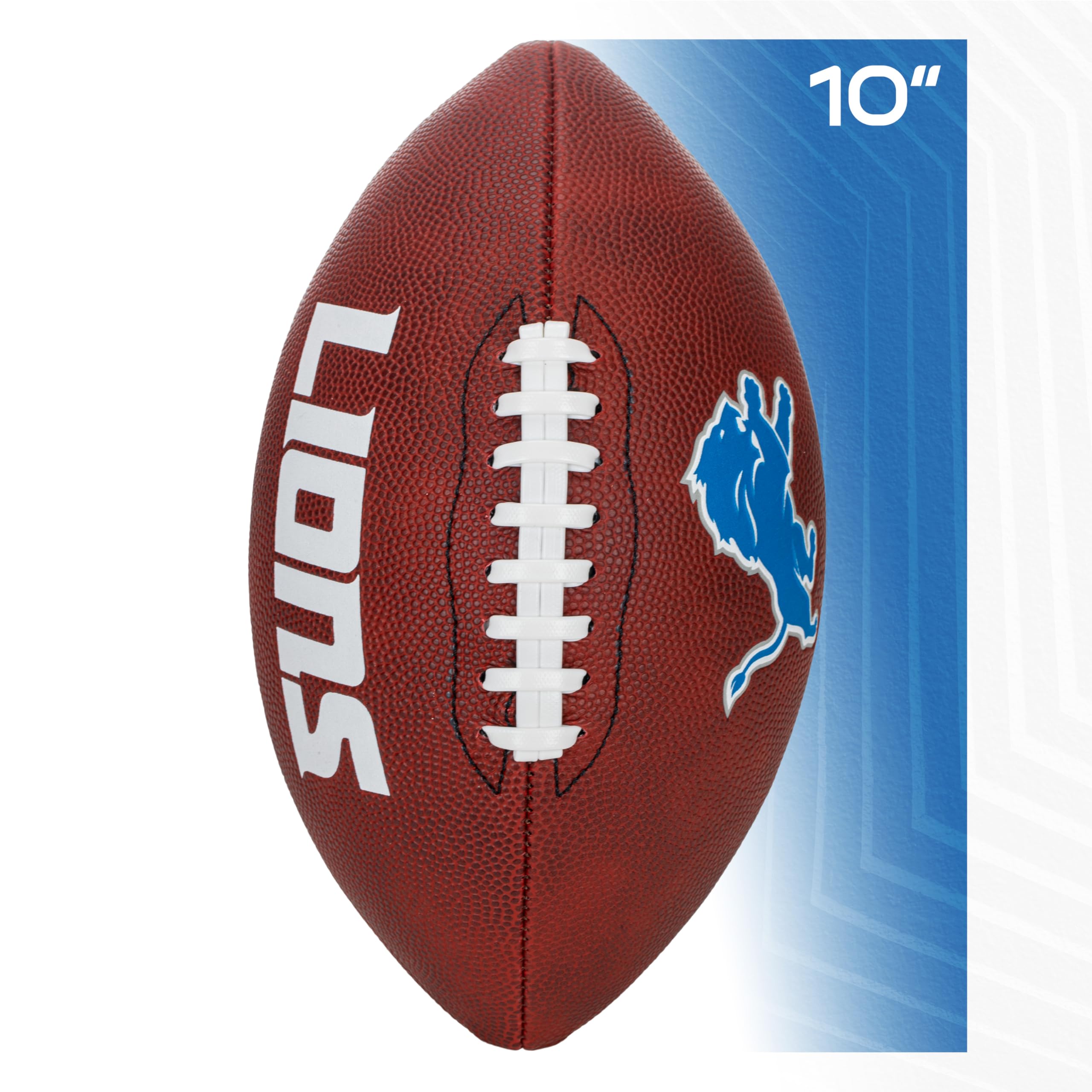 Franklin Sports Nfl Detroit Lions Football - Youth Junior Size Football For Kids - Official Nfl Team Logo + Colors Youth Ball -