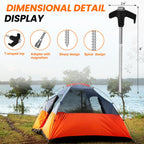 12 Pack 8 Screw In Tent Stakes Heavy Duty- Ground Anchors Screw- Tent Pegs Camping Stakes- Hex Pegs Drillable Tent Stakes And He