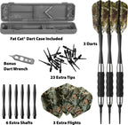 Fat Cat Realtree Hardwoods Hd Camo Soft Tip Darts With Storage/Travel Case, 16 Grams