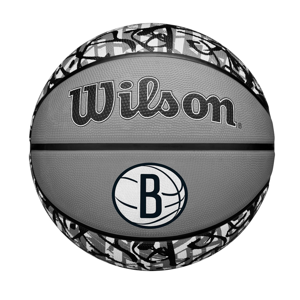 Wilson Nba Team Graffiti Basketball - Brooklyn Nets, Size 7-29.5''