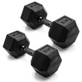 CAP Barbell 35 LB Coated Hex Dumbbell Weight Pair with Black Handle