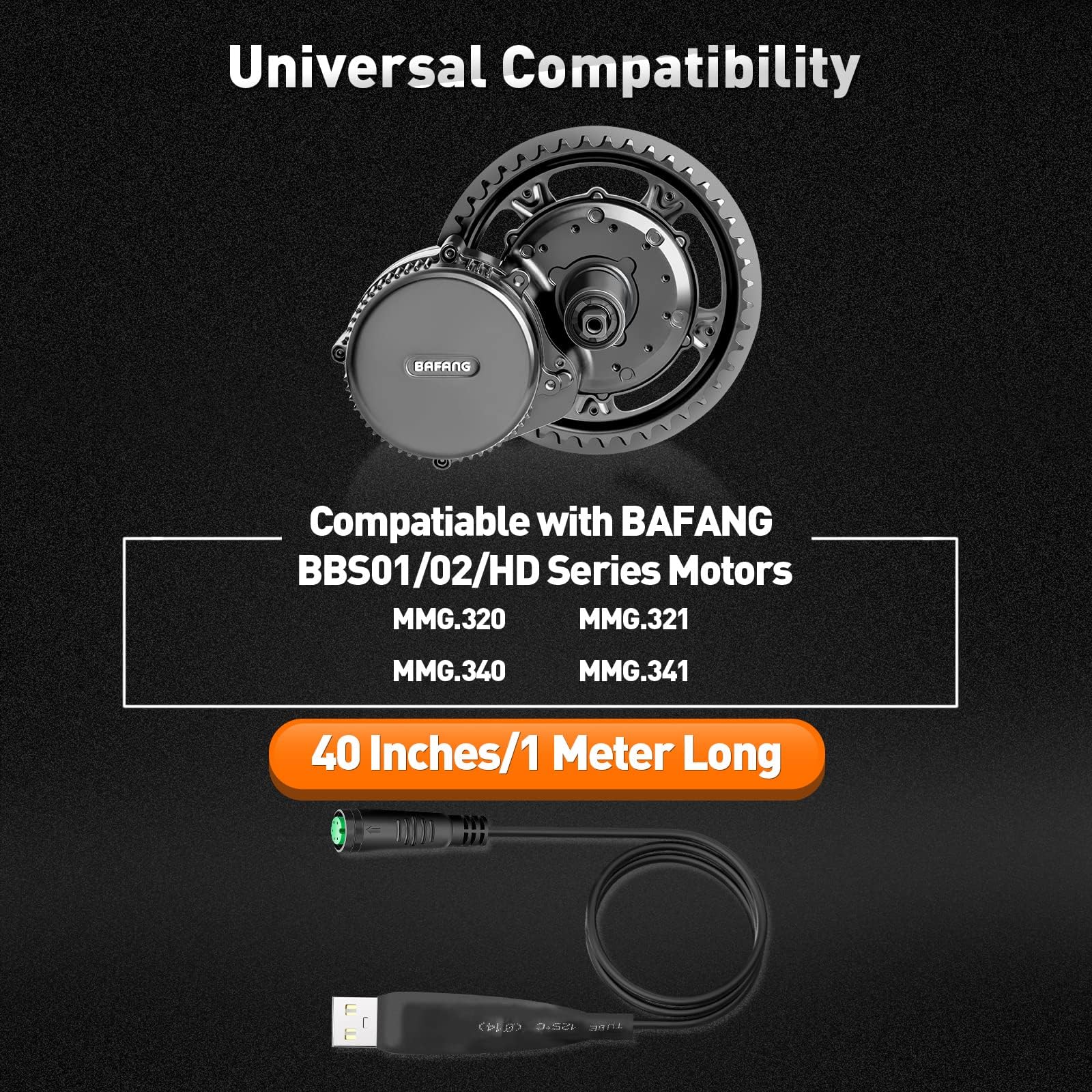 Zeekpowa Programming Cable For Bafang Bbshd Bbs01 Bbs02 Motor 8Fun Electric Bike Motor Programming Cable For Mid Drive Motor 40