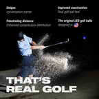 Battlepulse 300-Hr Lighting Time Glow In The Dark Golf Balls With Mesh Bag  Water Resistant Glow Golf Balls  6 Pc Light Up Golf