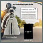 Guardian Bell Manekiniko Good Luck Bell W/Keyring & Black Velvet Gift Bag | Motorcycle Bell | Lead-Free Pewter | Good Luck Gift