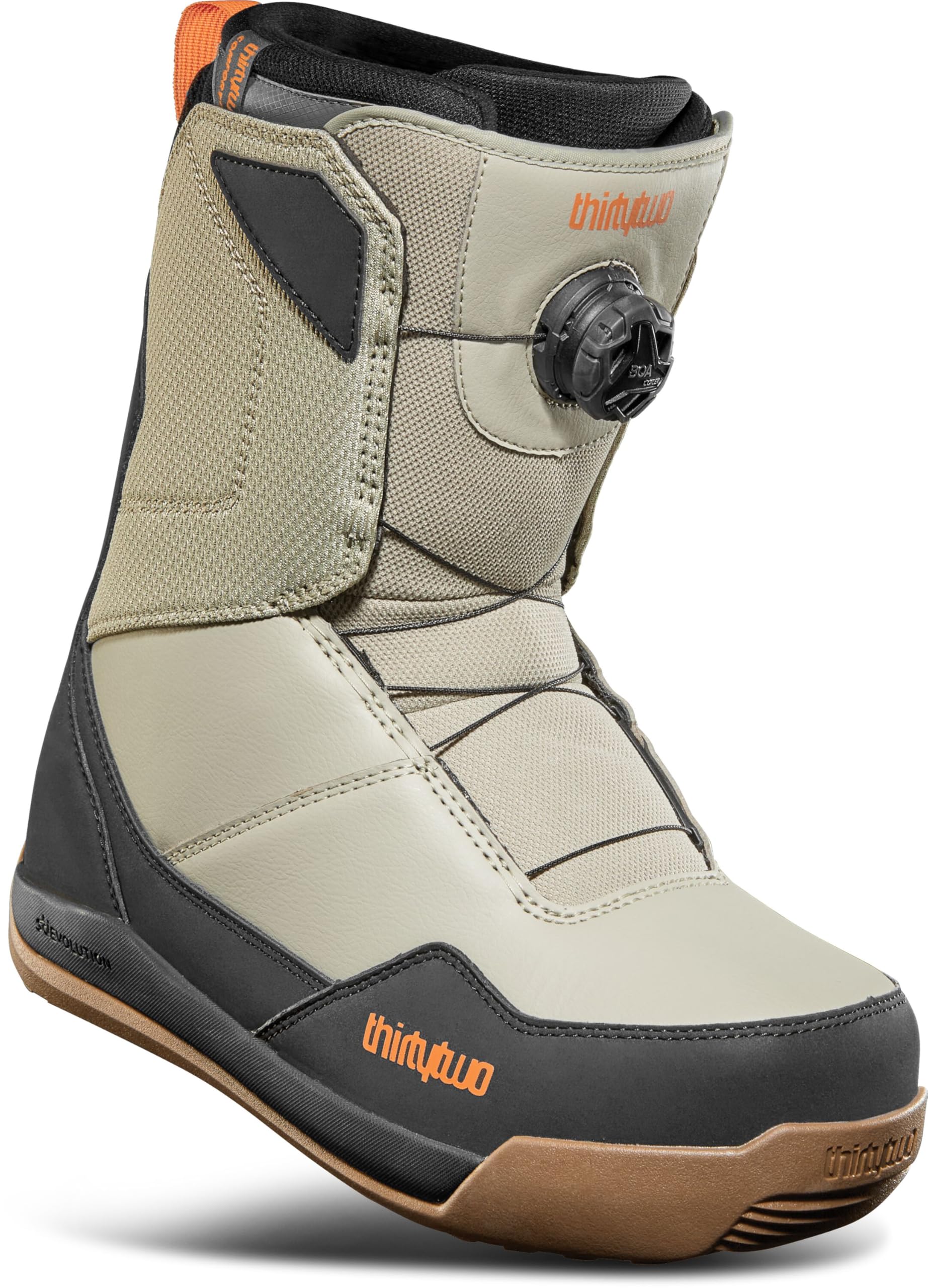 ThirtyTwo Shifty BOA Snowboard Boots - Snowboard Boots with Dual-Zone Lacing & Grippy Outsole - Black/Grey - Size 13