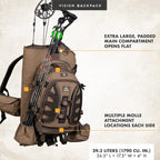 Insights Hunting By Frogg Toggs - The Vision Bow Pack, Camouflaged Backpack, Solid Elements Brown