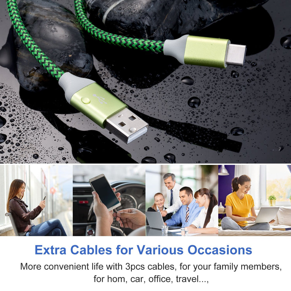 Pofesun 10Ft Usb C Cable, 3-Pack 10Ft Type C Charger Fast Charging, Usb A To Usb C Charger Cable Compatible With Samsung Galaxy