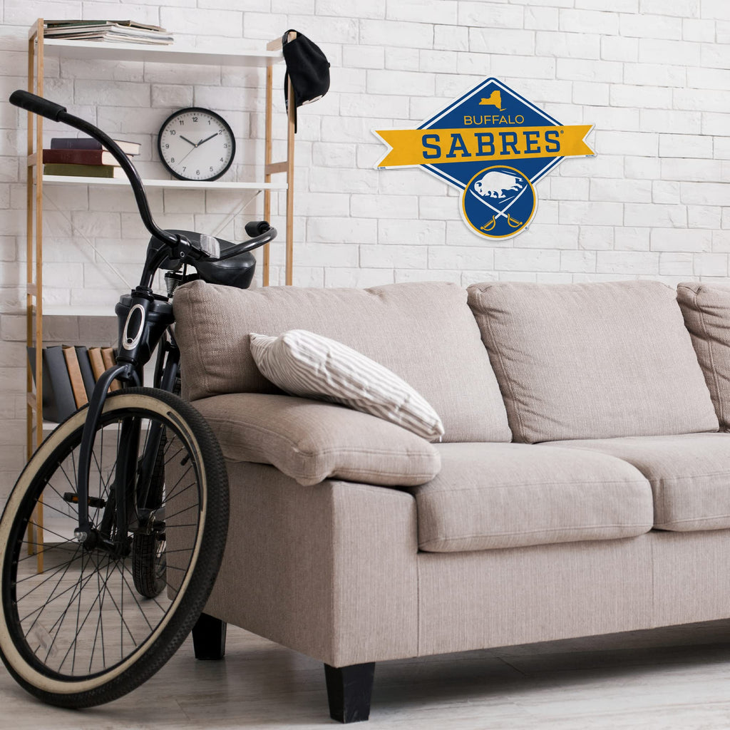 Rico Industries Nhl Buffalo Sabres Diamond Shape Cut Pennant - Home And Living Room D  Cor - Soft Felt Ez To Hang, 18X0.10X18