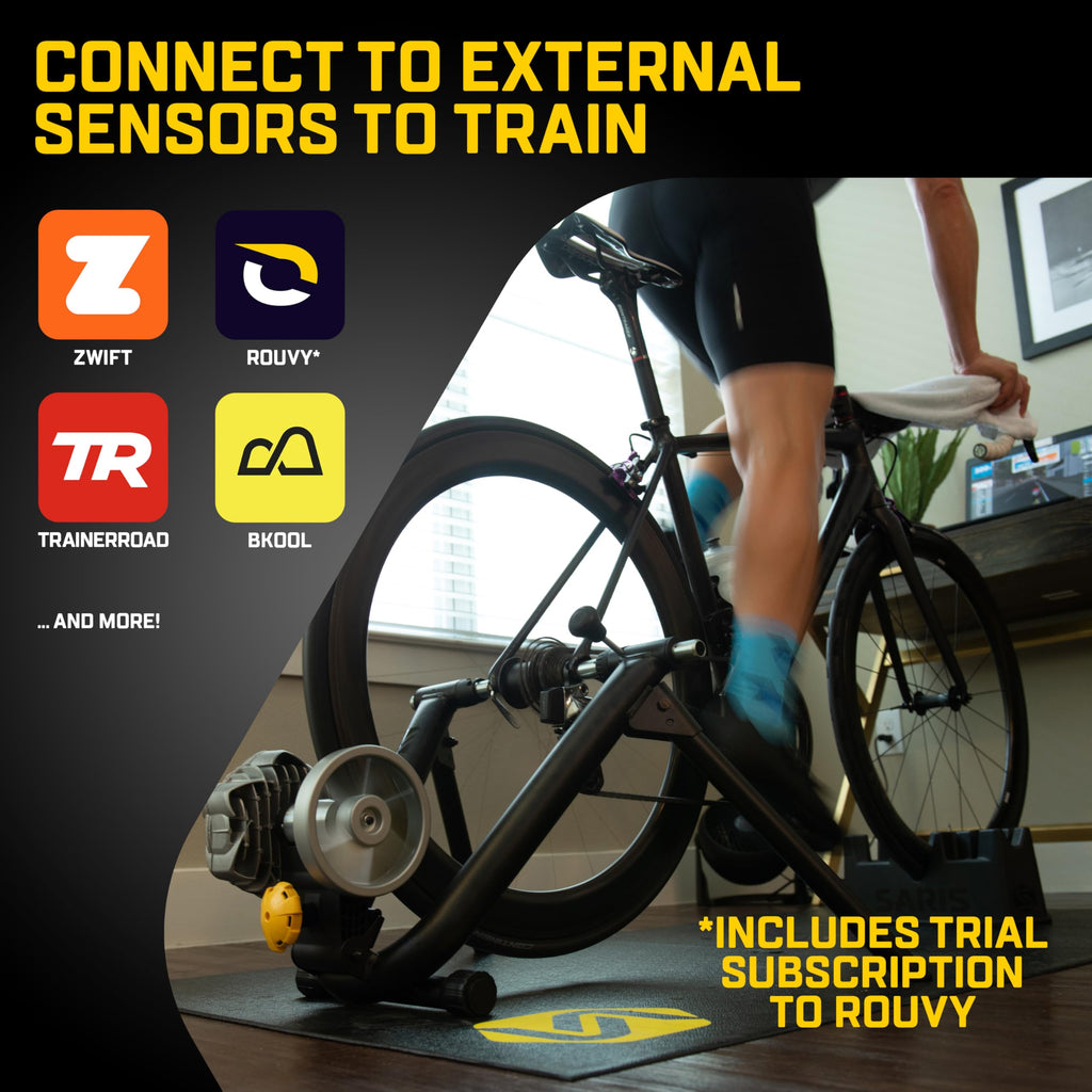 Saris Fluid2 Indoor Bike Trainer, Fits Road And Mountain Bikes, Compatible With Zwift App