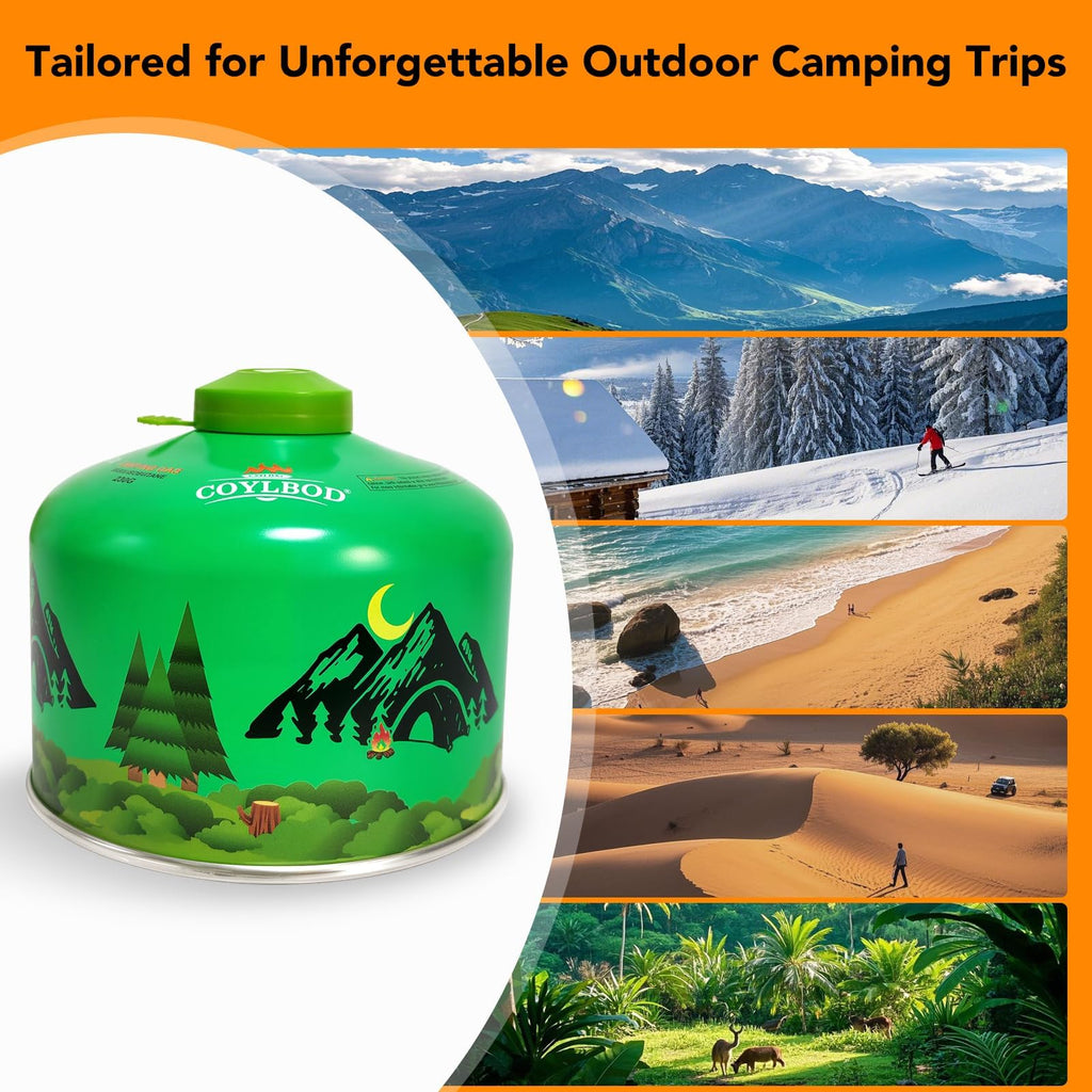 Coylbod Isobutane Fuel Canister 100G, Camping Stove Fuel, Butane Camping Propane Mixture Blend Camping Fuel Gas (3 Pack)