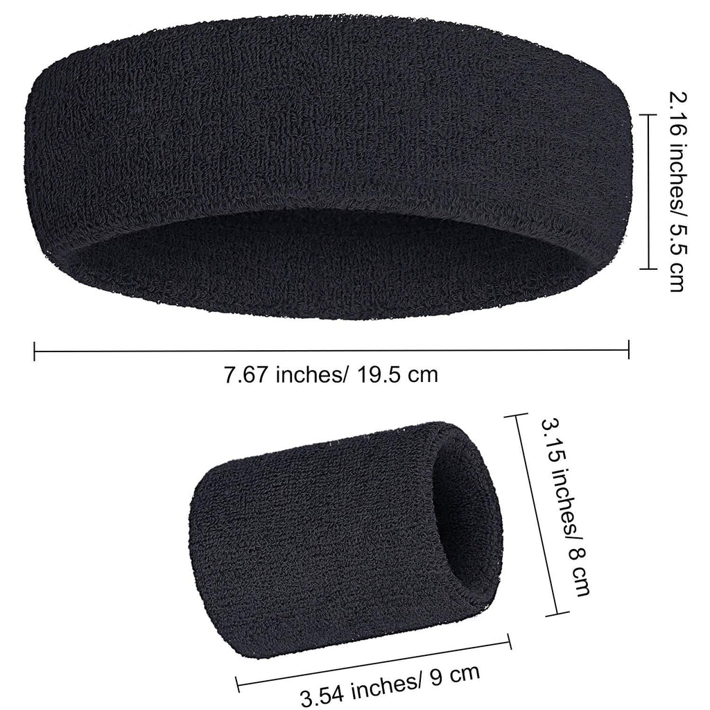 6 Pcs Neon Sweatbands Set Includes 2 Headband And 4 Wristbands Breathable Terry Cloth Athletic Bands For Gym Basketball Tennis Y