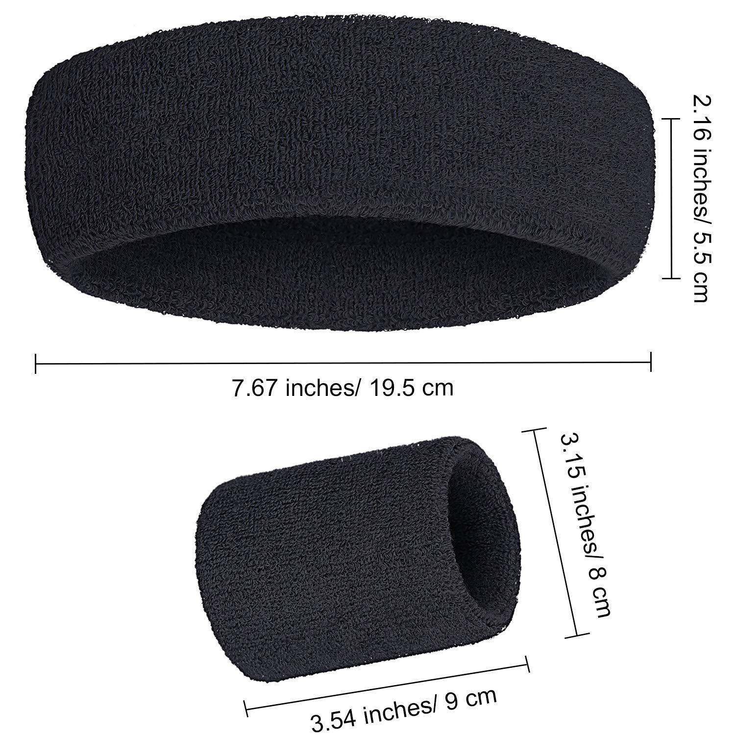 6 Pcs Neon Sweatbands Set Includes 2 Headband And 4 Wristbands Breathable Terry Cloth Athletic Bands For Gym Basketball Tennis Y
