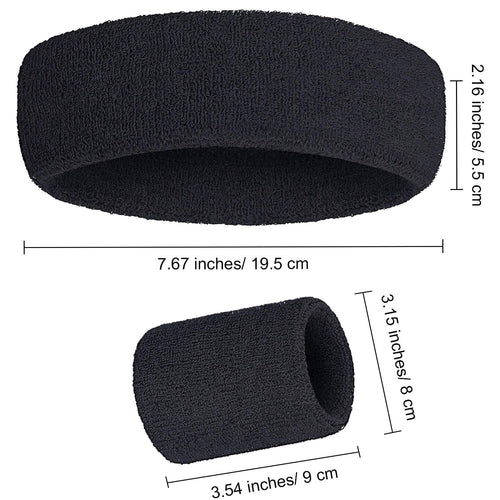 6 Pcs Neon Sweatbands Set Includes 2 Headband And 4 Wristbands Breathable Terry Cloth Athletic Bands For Gym Basketball Tennis Y