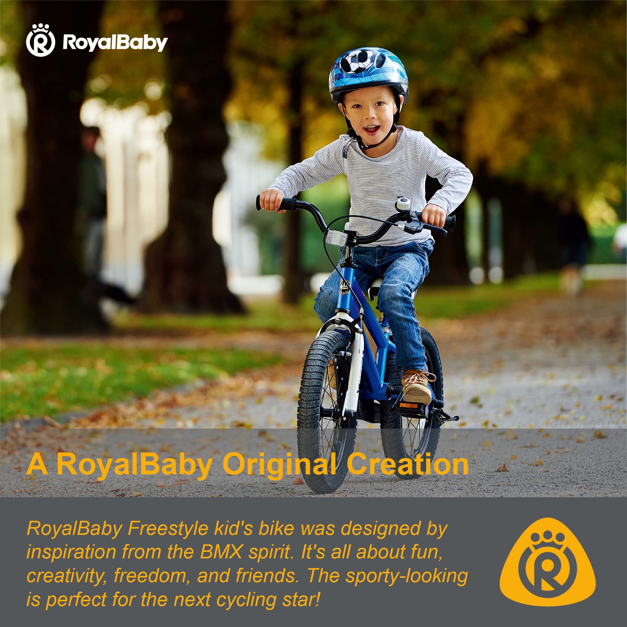 Royalbaby Freestyle Kids Bike 18 Inch Wheels Childrens Bicycle For Boys Girls Ages 5-9 Years, White