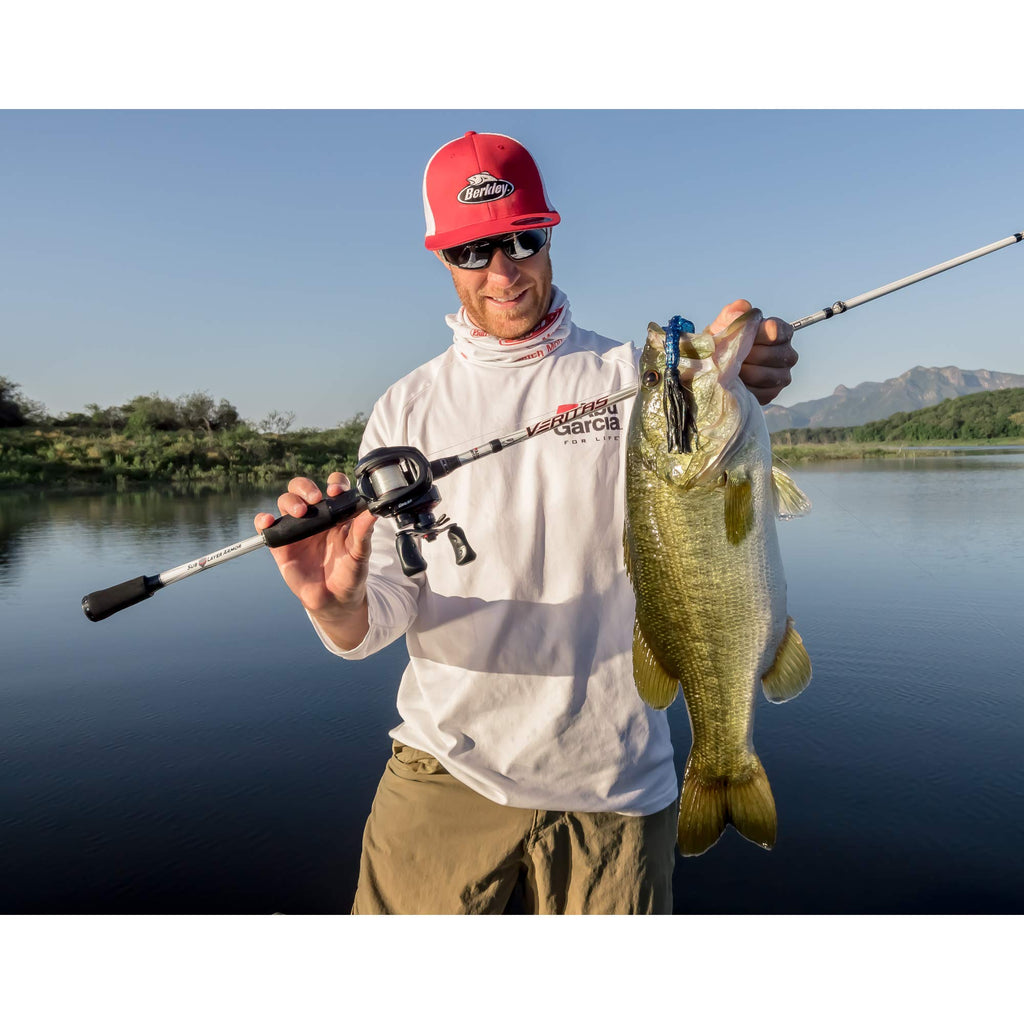 Abu Garcia 7 Ambassadeur S Fishing Rod And Reel Baitcast Combo, 1+1 Ball Bearings For Smooth Operation, 7 1-Piece Rod