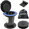 Alevmoom Retractable Portable Toilet With Cushion - 330Lbs Capacity 13.7 Height Adjustable Camping Toilet Foldable Travel Toilet