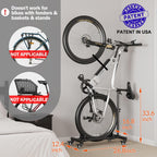 Sttoraboks Vertical Bike Stand, Freestanding Bike Rack Garage Storage Upright Bicycle Floor Stand Indoor Bike Holder with Adjust
