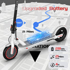 MAXSHOT Electric Scooter Adults & Big Kids, 350W Powerful Motor, Top Speed 12/16/19MPH, 12/16/21Miles Range, 8.5 Solid Tires Fol