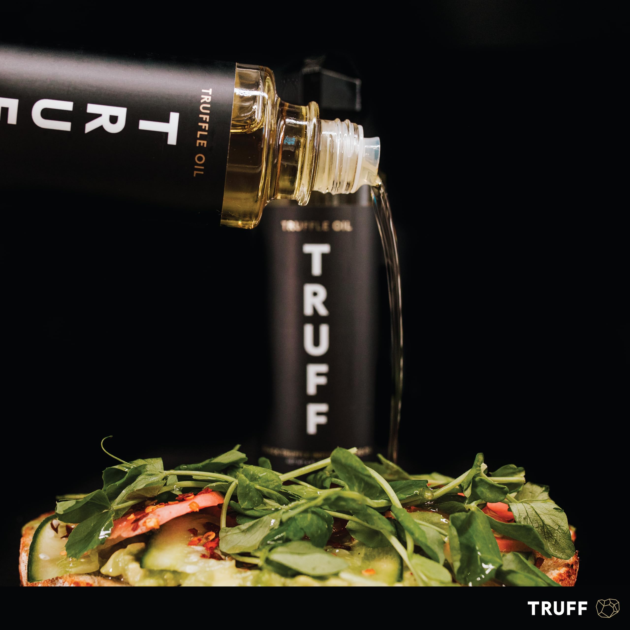 Truff Black Truffle Oil - Black Truffle Infused Olive Oil - Gourmet Dressing, Seasoning, Marinade, Or Drizzle, Non-Gmo, Gluten-F