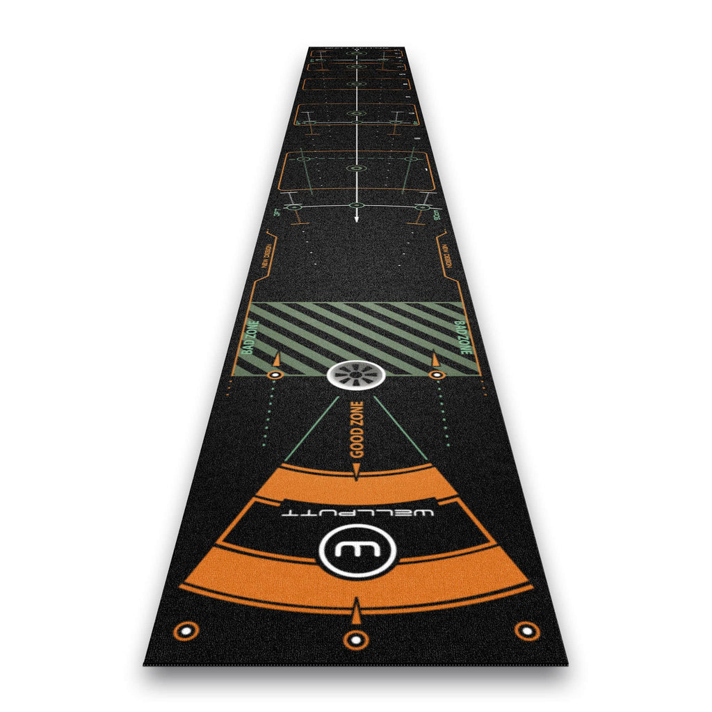 Wellputt - Golf Putting Training Mat - 13Ft Black