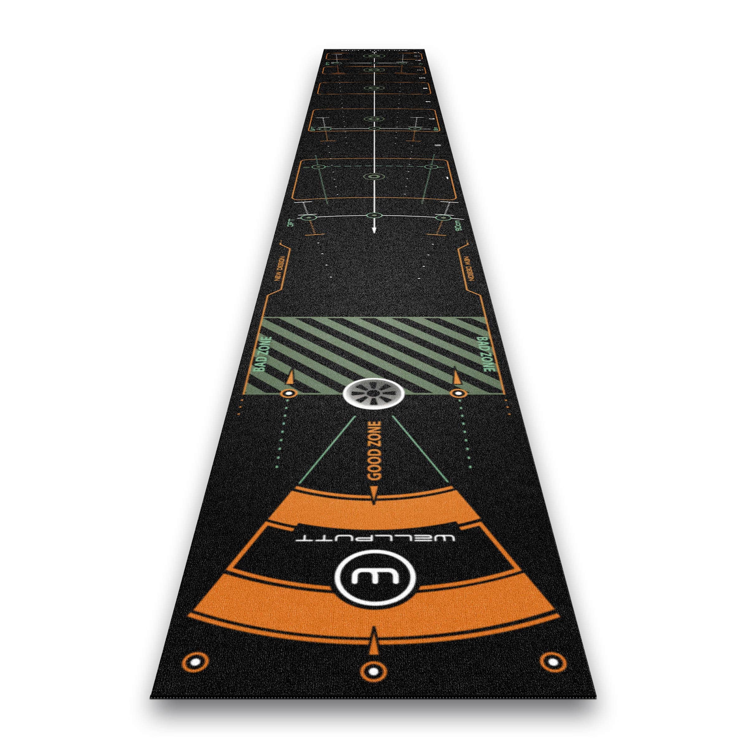 Wellputt - Golf Putting Training Mat - 13Ft Black