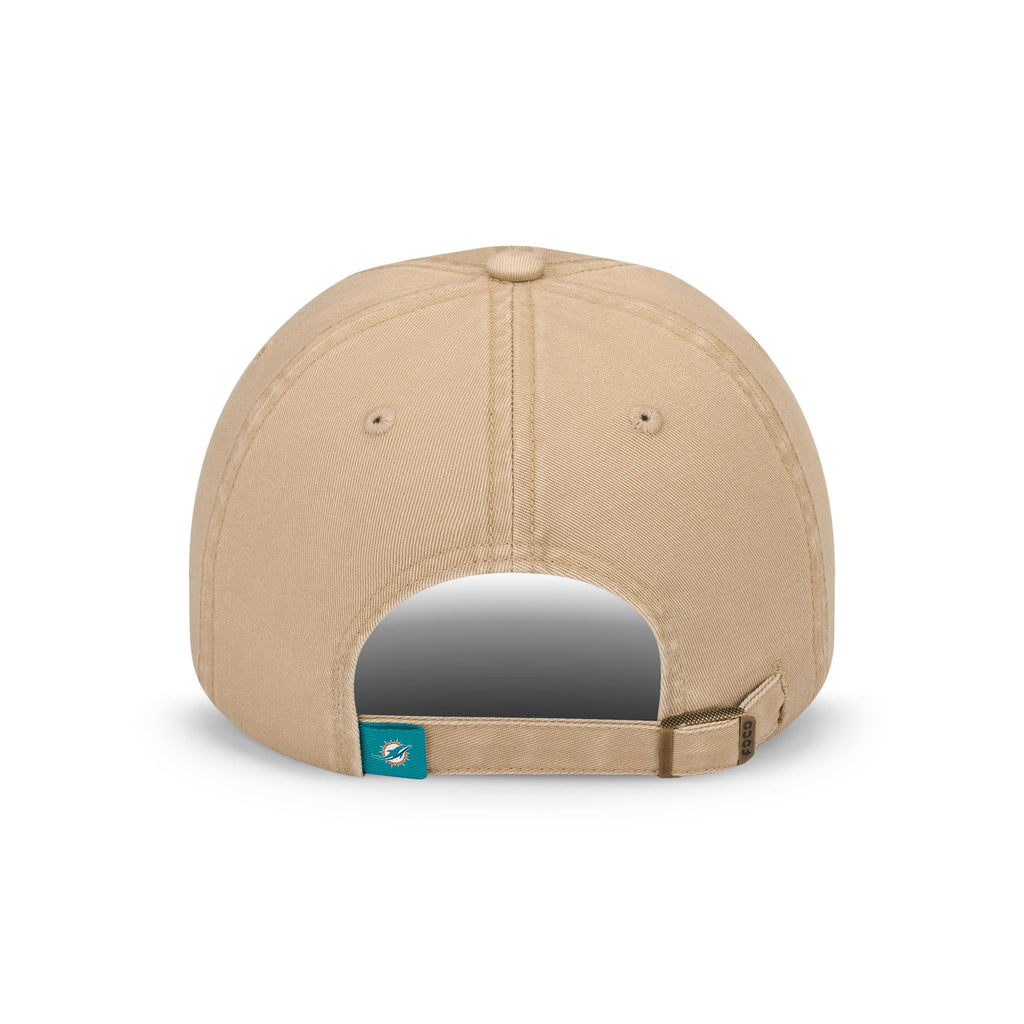 Foco Men'S Miami Dolphins-Khaki Cap Nfl Logo Casual Hat, Team Color