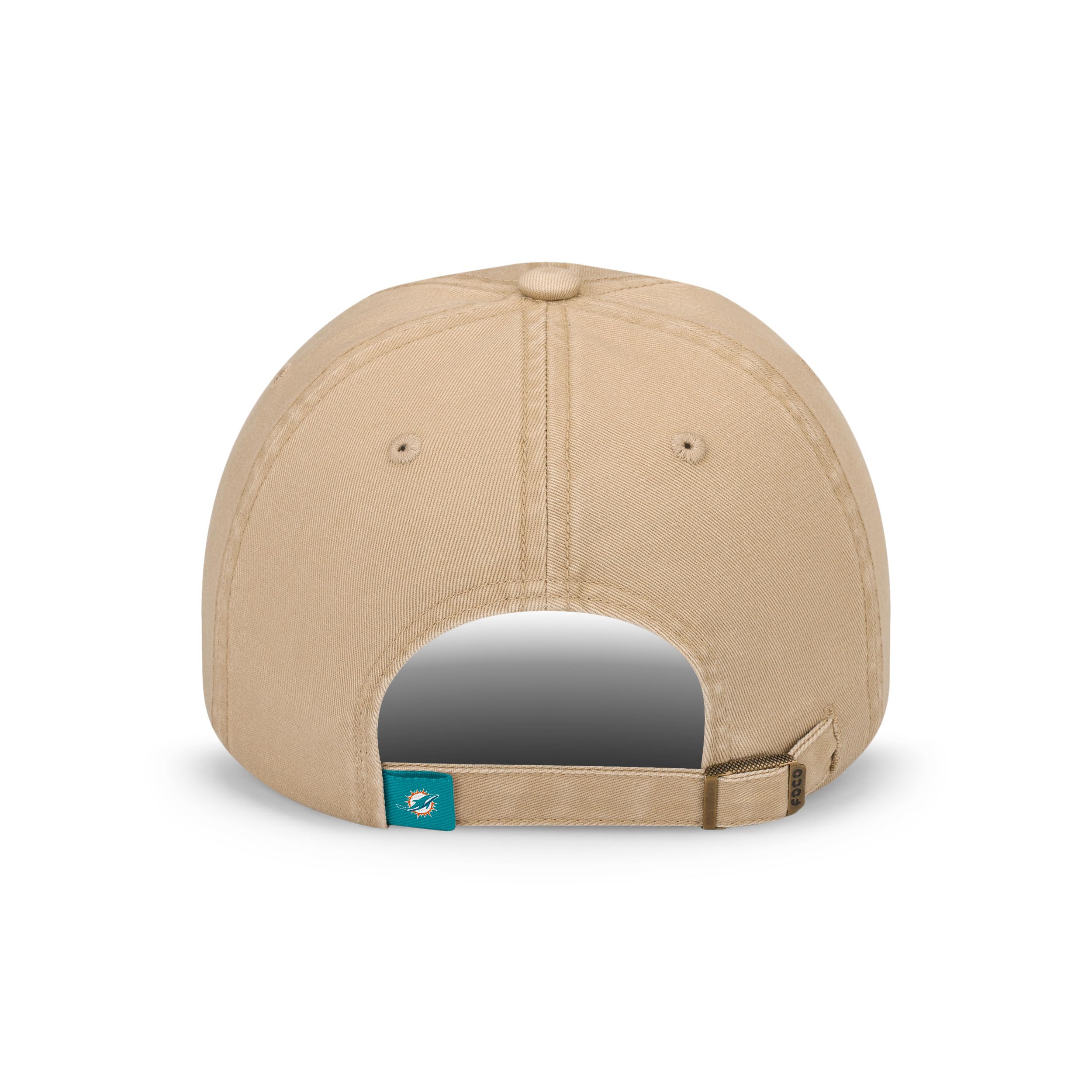 Foco Men'S Miami Dolphins-Khaki Cap Nfl Logo Casual Hat, Team Color