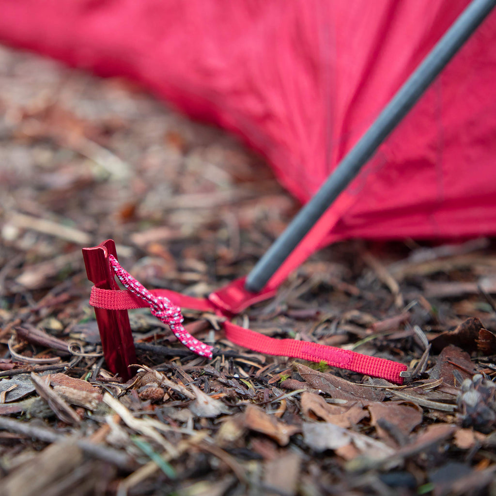 Msr Groundhog Tent Stake Kit, 6-Pack, Regular - 75-Inch , Red