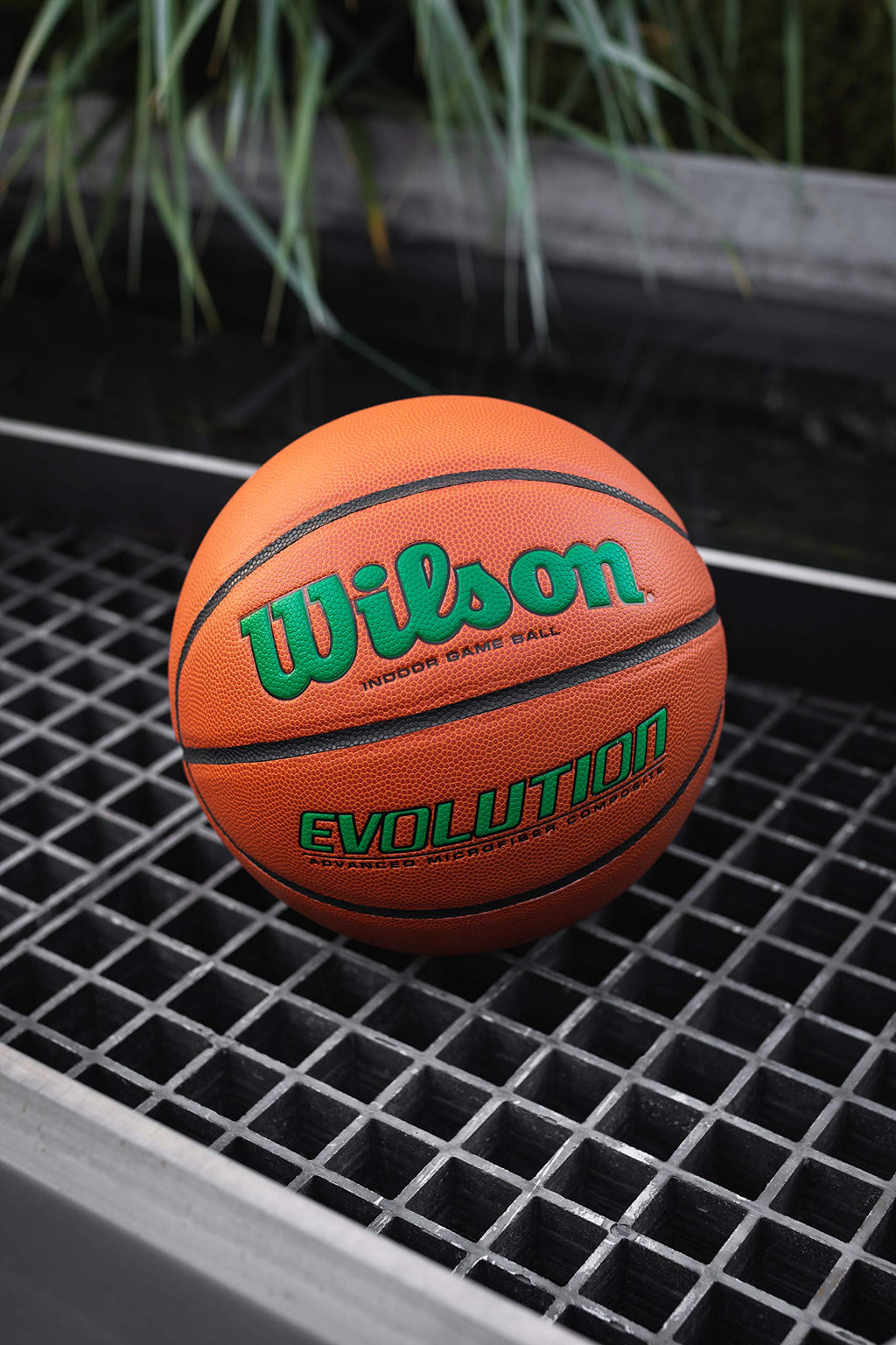 Wilson Evolution Indoor Game Basketball, Green, Size 7 - 29.5