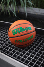 Wilson Evolution Indoor Game Basketball, Green, Size 7 - 29.5