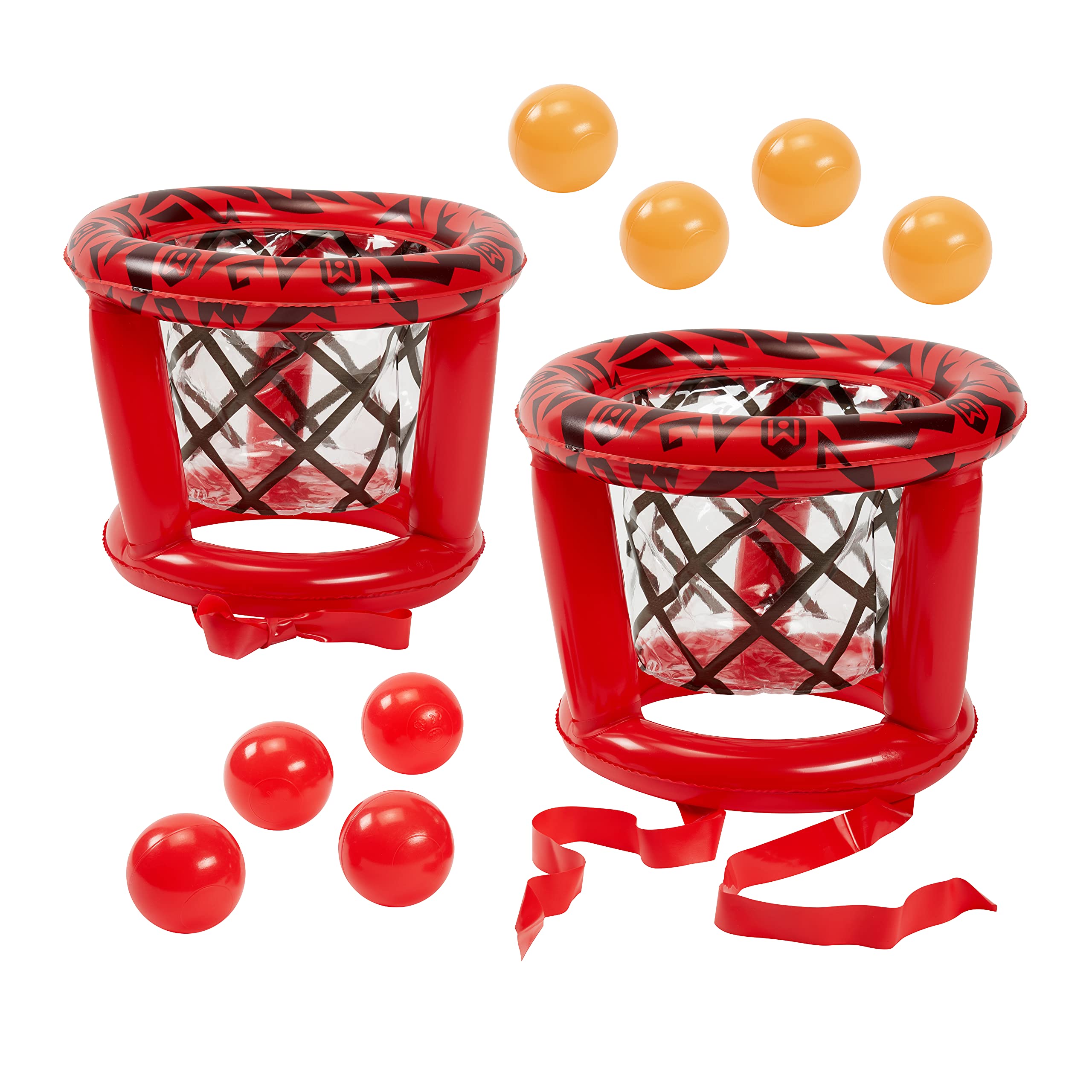 Wicked Big Sports Inflatable Basket Heads, Funny Basketball Or Toss Game For Outdoor Or Indoor Play, Red (1913)