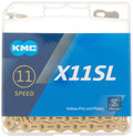 Kmc X11 Chain 11-Speed, Sl-Series Gold, Mountain Bike/Road/Gravel 11 Speed Chain: Shimano, Sram, Campagnolo Compatible. Missing 