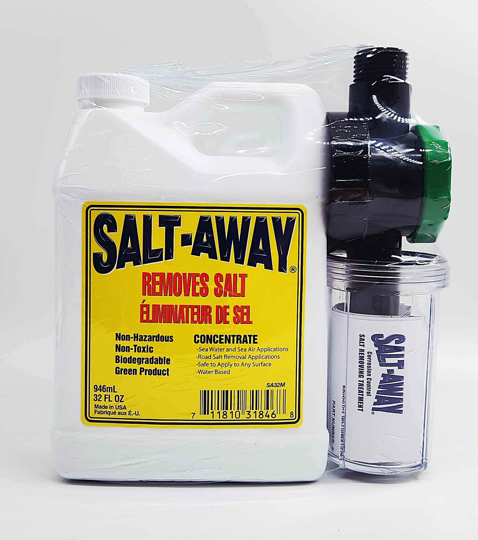 Salt Away Sa32M Concentrate Kit With Mixing Unit, Salt Removing Cleanser, 32 Fl Oz
