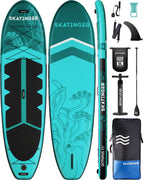 Skatinger 11'X34'' Extra Wide Inflatable Paddle Board, Up To 420Lbspaddle Boards For Adults, Stable Stand Up Paddle Board, 2 Peo