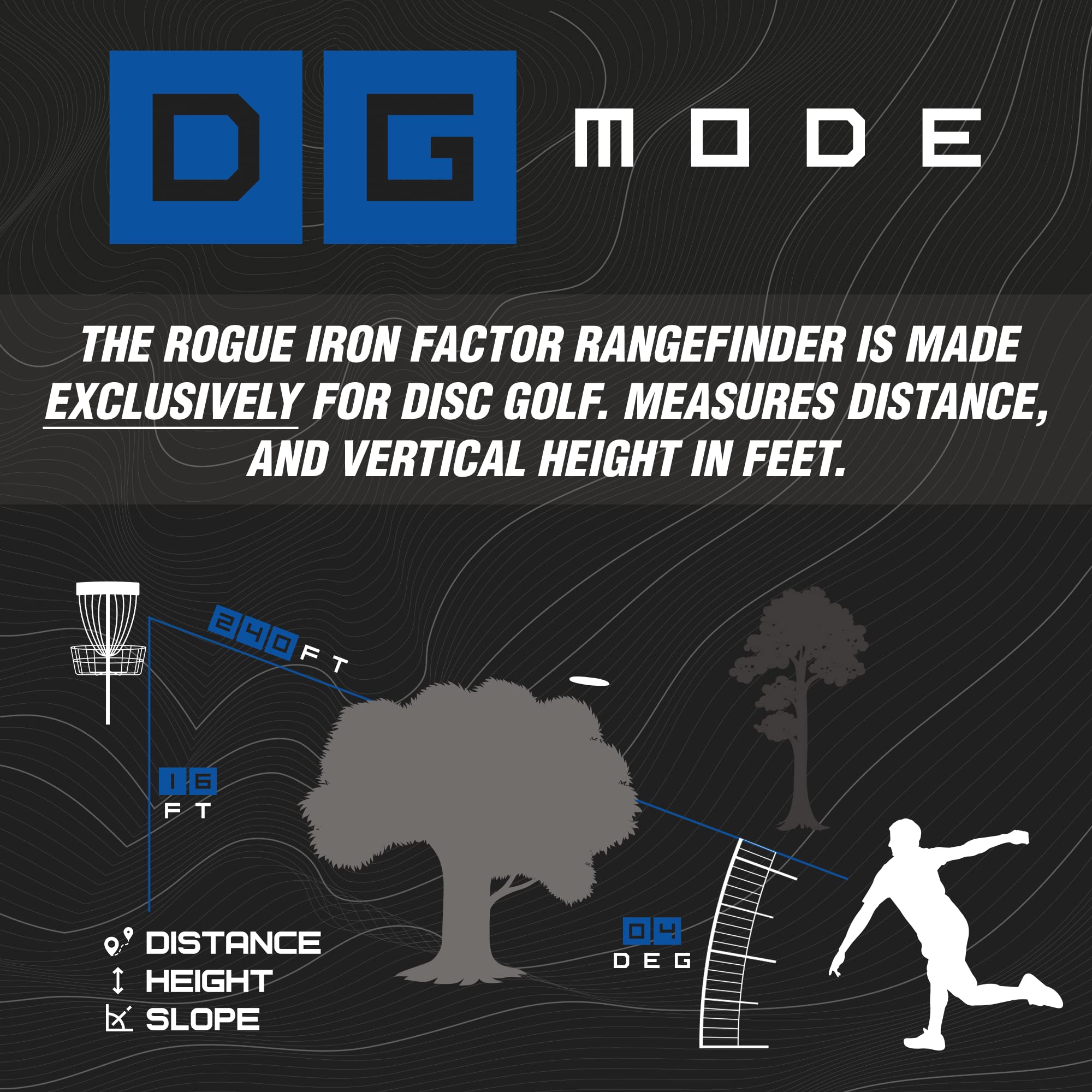 Rogue Iron Disc Golf Range Finder Measures In Feet Rangefinder