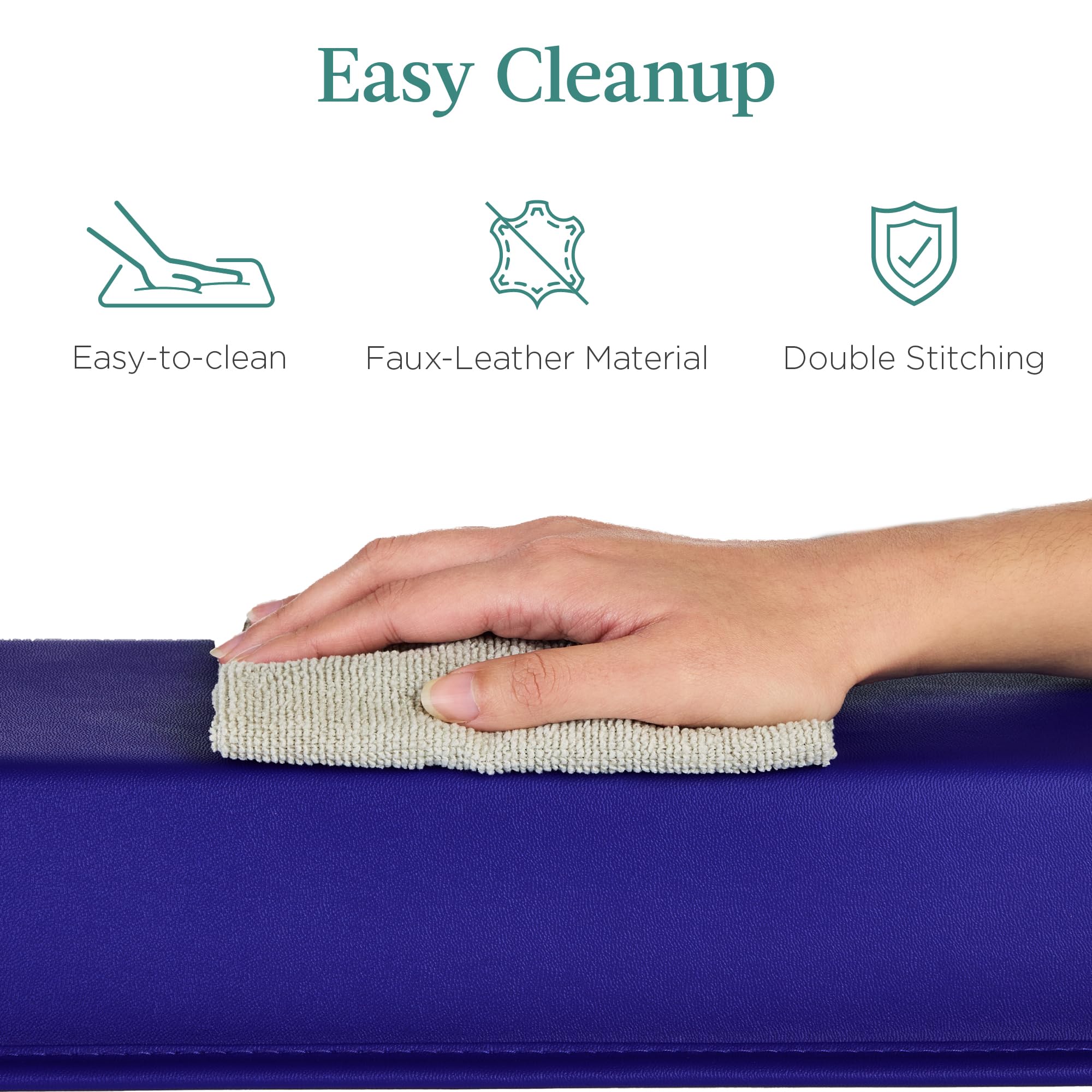 Best Choice Products 8Ft Folding Floor Balance Beam 2-Panel For Gymnastics Practice, Exercise - Royal Blue
